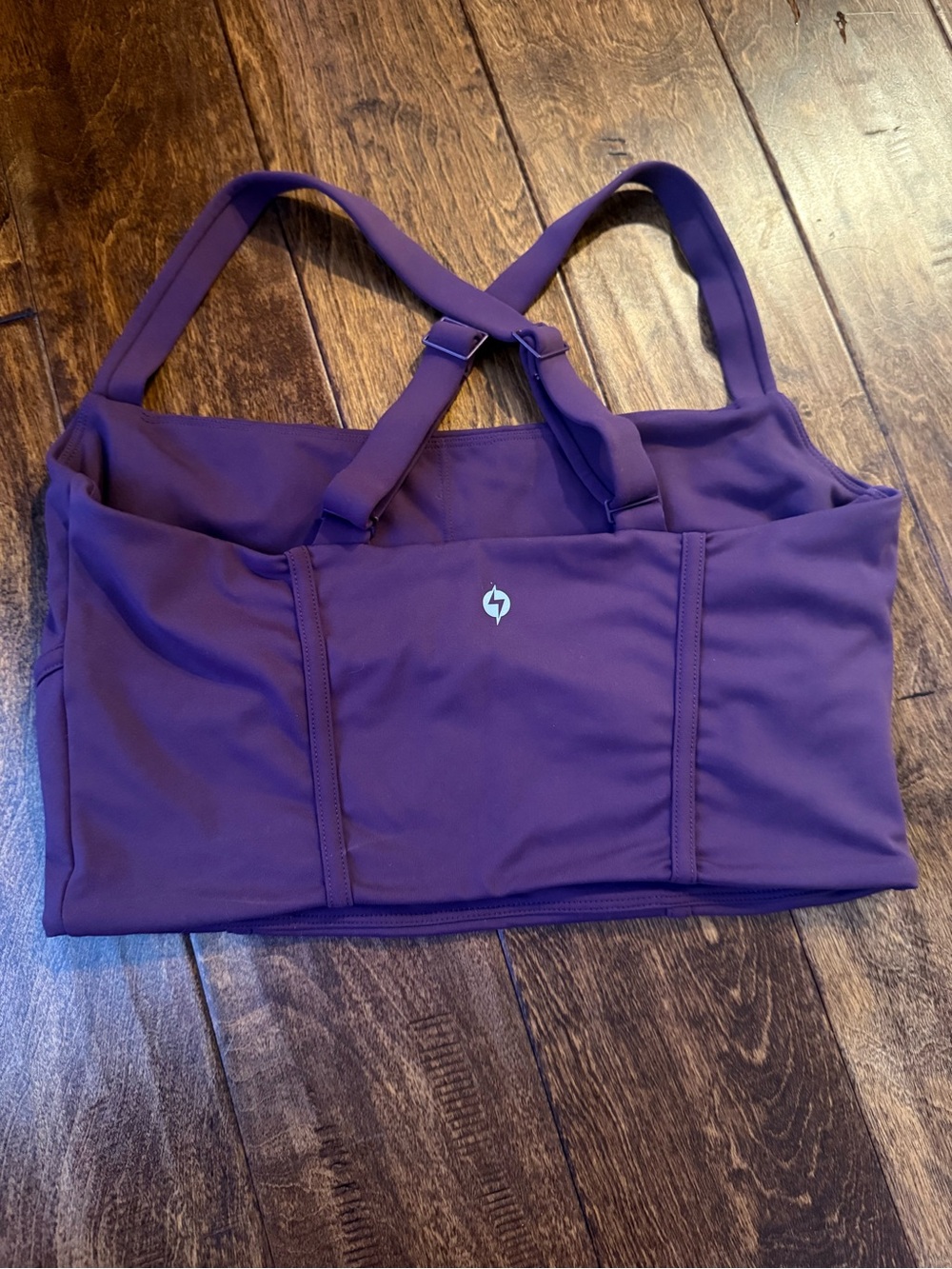 POPFLEX Purple Strappy Sports Bra Top - Picture 2 of 3